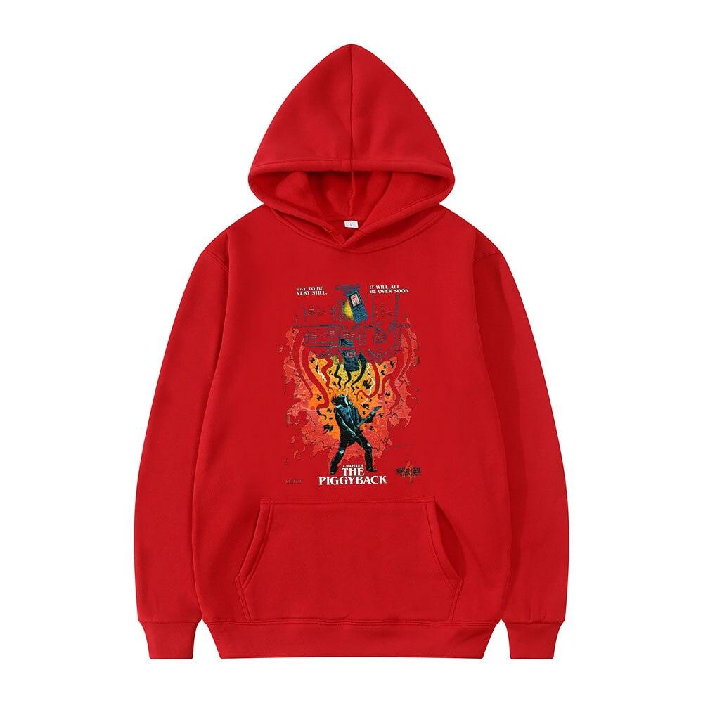 Men's Clothing Tracksuit Simple Design Loose Hoodies Oversized Hooded Sweatshirt with Print Pullover Harajuku Punk Streetwear - NERD BEM TRAJADO