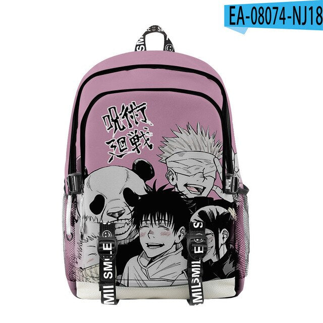 Manga Collage Backpack for Girls Boys Travel Rucksack Satoru Gojo Jujutsu Kaisen Itadori Megumi Anime Backpacks for Teenage - NERD BEM TRAJADO