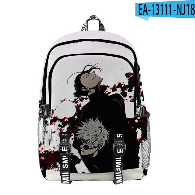 Manga Collage Backpack for Girls Boys Travel Rucksack Satoru Gojo Jujutsu Kaisen Itadori Megumi Anime Backpacks for Teenage - NERD BEM TRAJADO