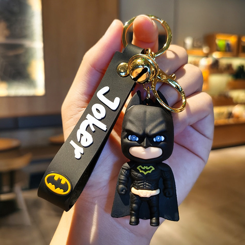 Anime Cartoon Marvel Batman Joker Image Doll Keychain Cute Halloween Series Key Ring Pendant Ornaments Jewelry Gifts for Friends - NERD BEM TRAJADO