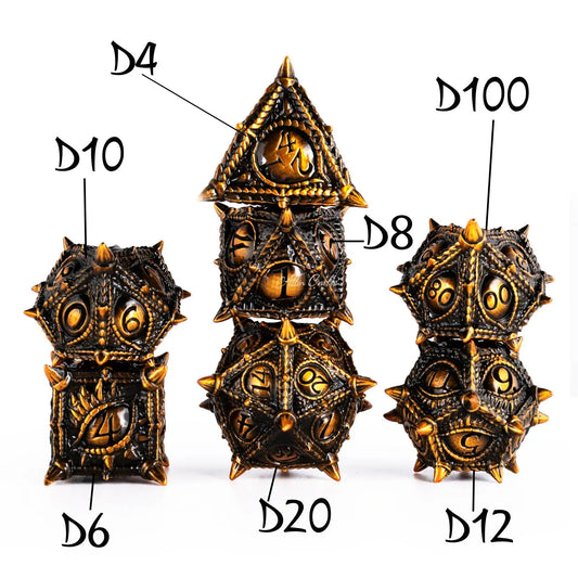Metal RPG Dice Kit