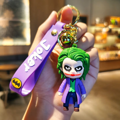 Anime Cartoon Marvel Batman Joker Image Doll Keychain Cute Halloween Series Key Ring Pendant Ornaments Jewelry Gifts for Friends - NERD BEM TRAJADO