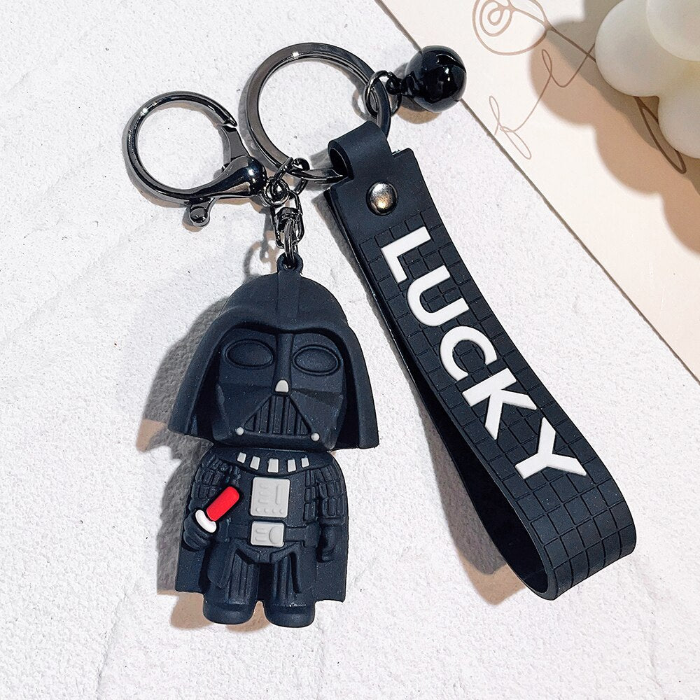 Disney Movie Star Wars Keychain Darth Vader Imperial Stormtrooper Yoda Baby Doll Keyrings Key Holder for Boys Gifts - NERD BEM TRAJADO