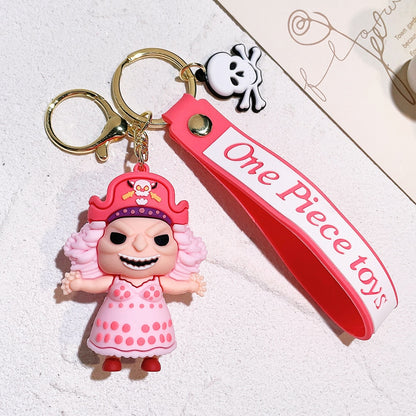 Anime ONE PIECE Keychain Cartoon Monkey D. Luffy Roronoa Zoro Figure Toys Model Silicone Pendant Keyring Jewelry Accessories - NERD BEM TRAJADO