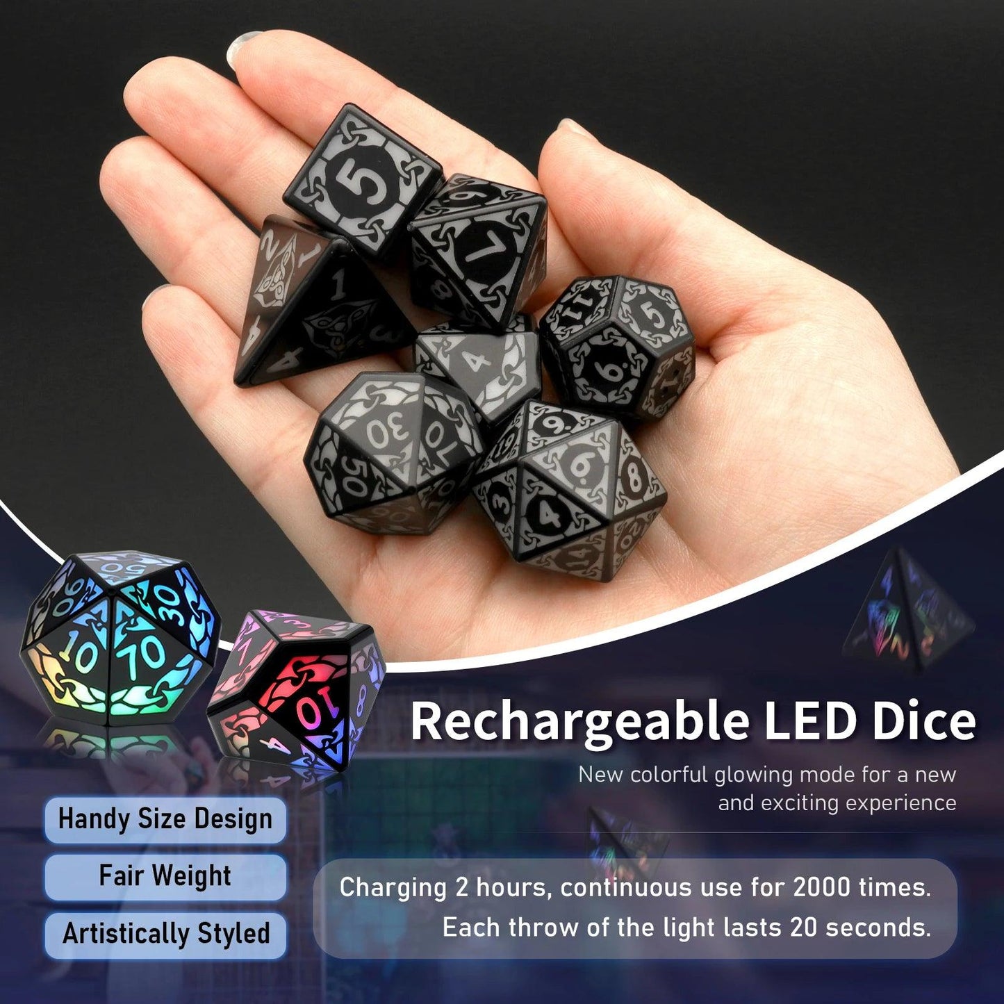 Kit de Dados RPG Eletrônico