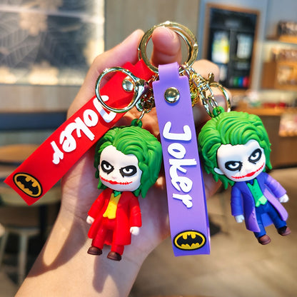 Anime Cartoon Marvel Batman Joker Image Doll Keychain Cute Halloween Series Key Ring Pendant Ornaments Jewelry Gifts for Friends - NERD BEM TRAJADO