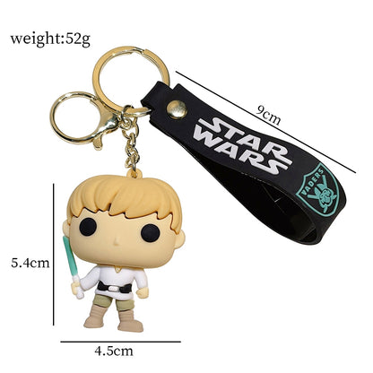 Disney Movie Star Wars Keychain Darth Vader Imperial Stormtrooper Yoda Baby Doll Keyrings Key Holder for Boys Gifts - NERD BEM TRAJADO