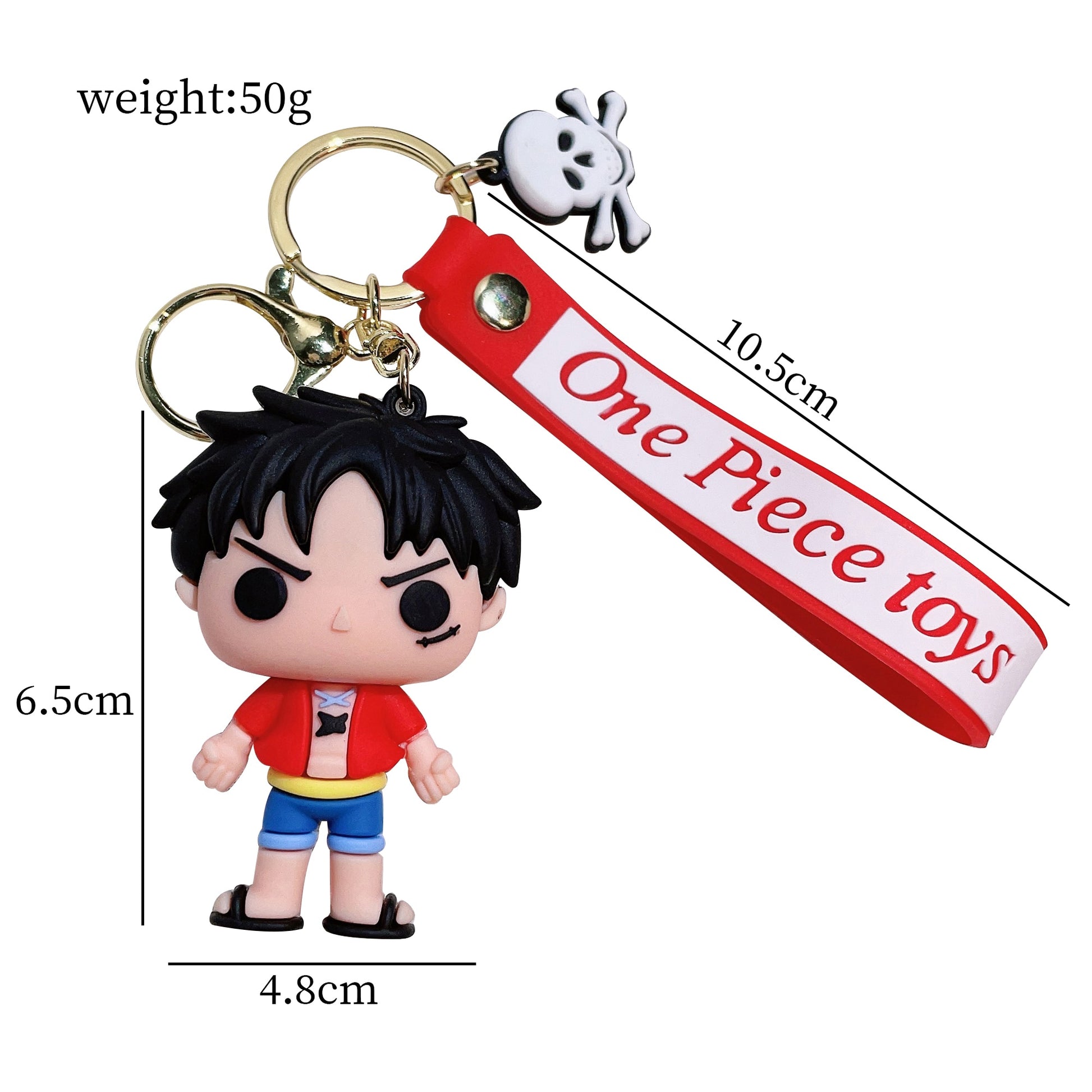 Anime ONE PIECE Keychain Cartoon Monkey D. Luffy Roronoa Zoro Figure Toys Model Silicone Pendant Keyring Jewelry Accessories - NERD BEM TRAJADO