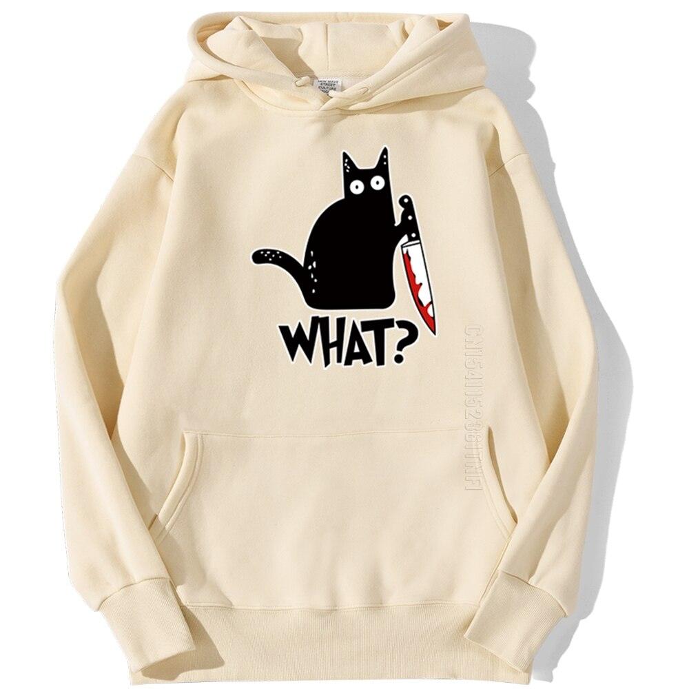 Killer Black Cat What Surprised Men Hoodies Streetwear Warm Male Hoodie Hip Hop Daily Casual Autumn Sweatshirt - NERD BEM TRAJADO