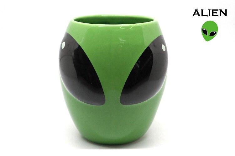 Cartoon Creative Green Alien Ceramic Cups Interesting Fashion Coffee Cup Birthday Gift Water Cup Wholesale Turkish Coffee Cups - NERD BEM TRAJADO