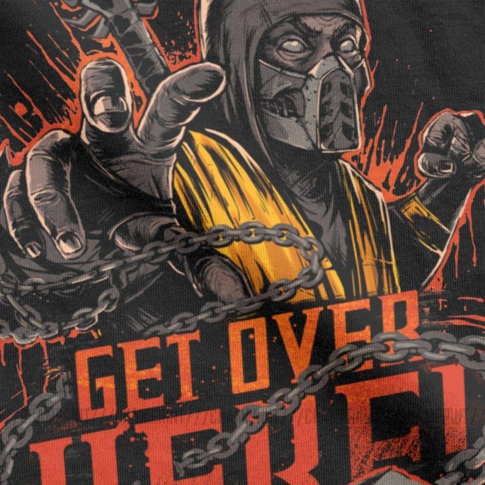 Scorpion Get Over Here Mortal Kombat 11 T Shirts New Print Popular Fighting Game T-Shirt Men Humor Cotton Tees Classic Tops - NERD BEM TRAJADO