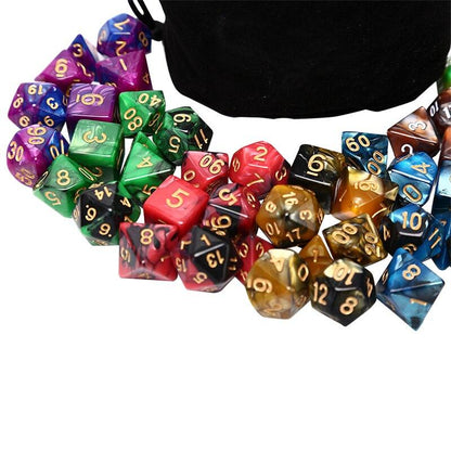 Kit de Dados RPG de Resina - Com 49 Peças - NERD BEM TRAJADO