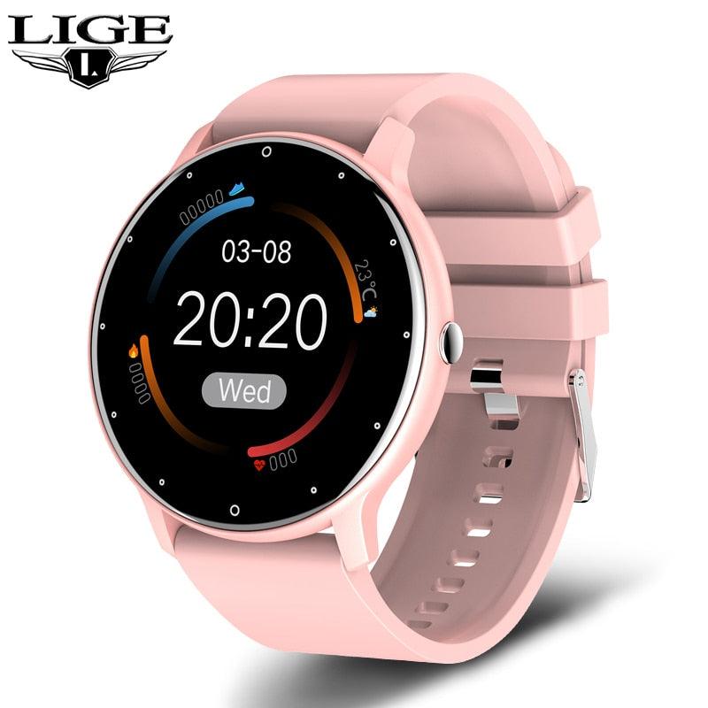 LIGE 2022 New Smart Watch Men Full Touch Screen Sport Fitness Watch IP67 Waterproof Bluetooth For Android ios smartwatch Men+box - NERD BEM TRAJADO