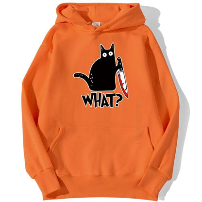 Killer Black Cat What Surprised Men Hoodies Streetwear Warm Male Hoodie Hip Hop Daily Casual Autumn Sweatshirt - NERD BEM TRAJADO