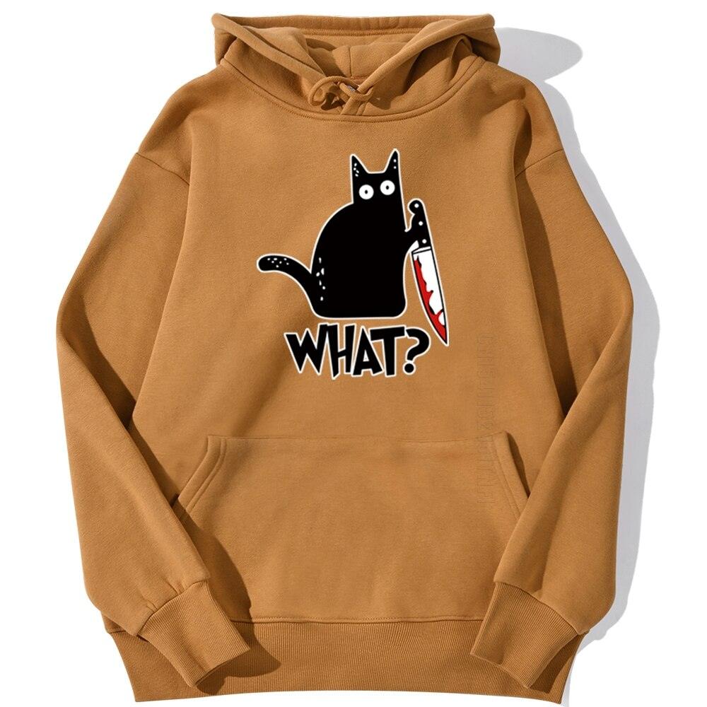 Killer Black Cat What Surprised Men Hoodies Streetwear Warm Male Hoodie Hip Hop Daily Casual Autumn Sweatshirt - NERD BEM TRAJADO