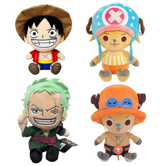 New 25CM One Piece Anime Figures Cosplay Plush Toys Zoro Luffy Chopper Ace Law Cute Doll Cartoon Stuffed Pendants Kids Xmas Gift - NERD BEM TRAJADO