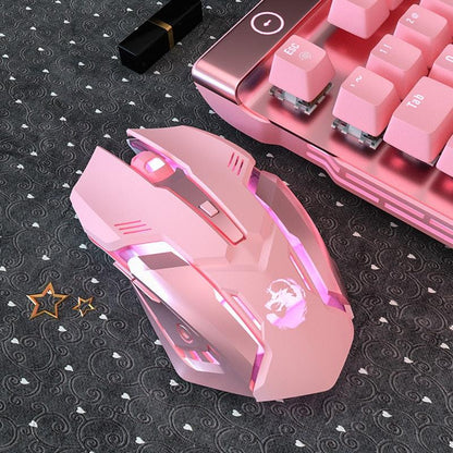 Ergonomic Wired Gaming Mouse 6 Buttons LED 2400 DPI USB Computer Gamer Mouse K3 Pink Gaming Mouse and mouse pads For PC Laptop - NERD BEM TRAJADO